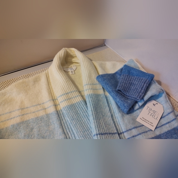 Time and Tru Women's Size XS (0-2) Brushed Longline Cardigan Sweater Midweight - Picture 5 of 6